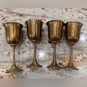 Wine vintage solid brass